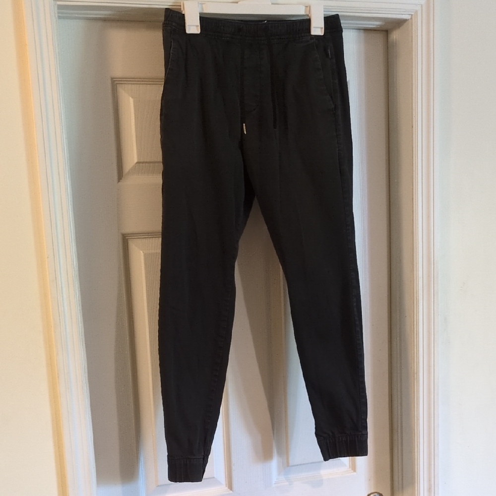 Hollister Black Jogger Sweatpants with Tapered Leg